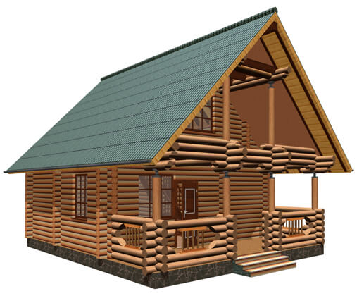 Проект деревянного дома A12, Площадь 77 м2