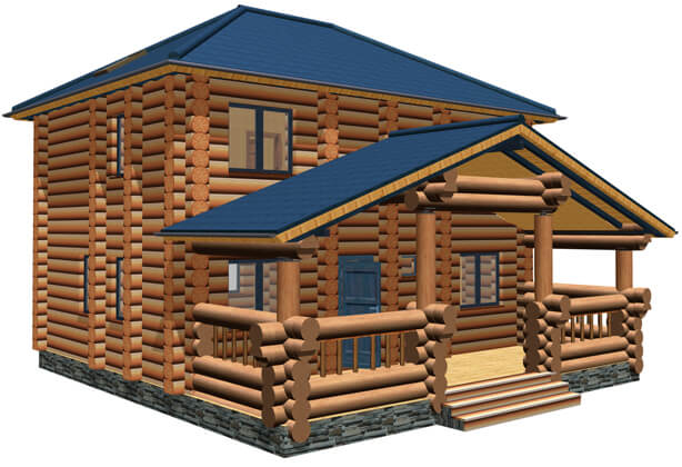 Проект деревянного дома A18, Площадь 83,6 м2