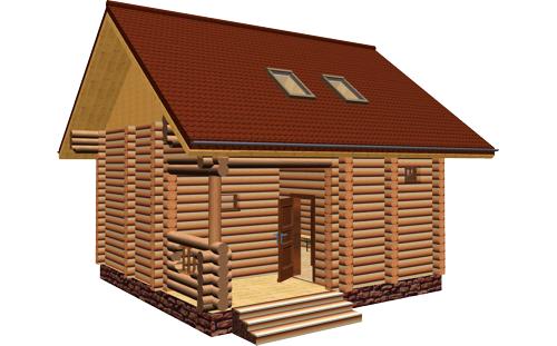 Проект деревянного дома A19, Площадь 83,6 м2