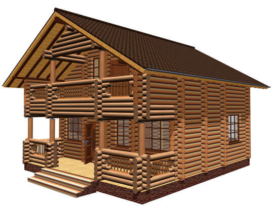 Проект деревянного дома A2, Площадь 97 м2