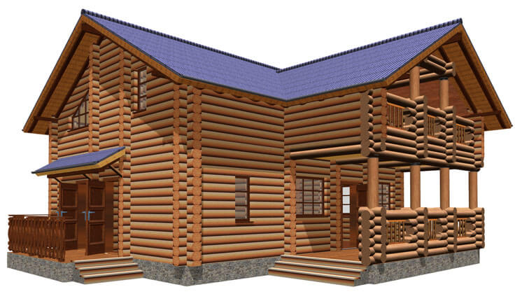 Проект деревянного дома A7, Площадь 169 м2
