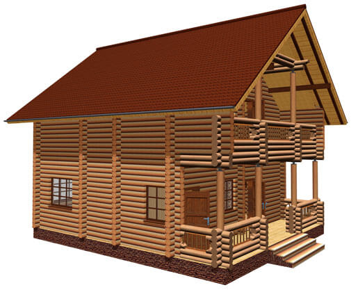 Проект деревянного дома A5, Площадь 105 м2