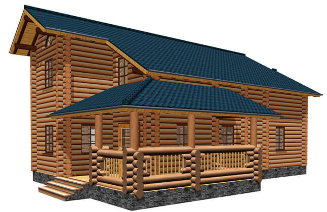 Проект деревянного дома A9, Площадь 180 м2